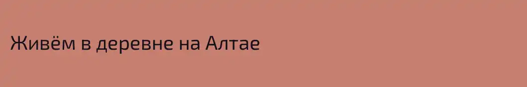 Живём в деревне на Алтае